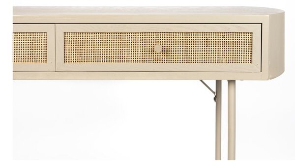 Бежова конзолна маса 40x120 cm Amaya – White Label