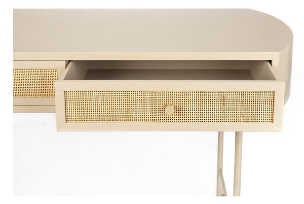 Бежова конзолна маса 40x120 cm Amaya – White Label