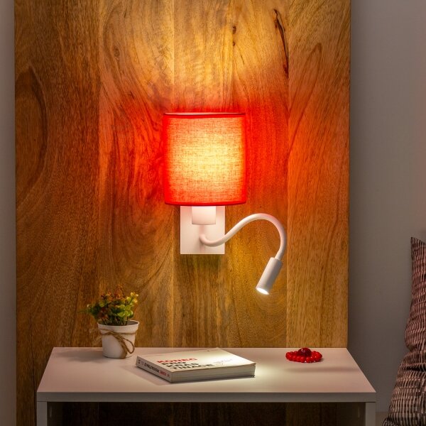 Brilagi - LED Аплик NUBILA 1xE27/25W/230V + LED/3W бял/червен