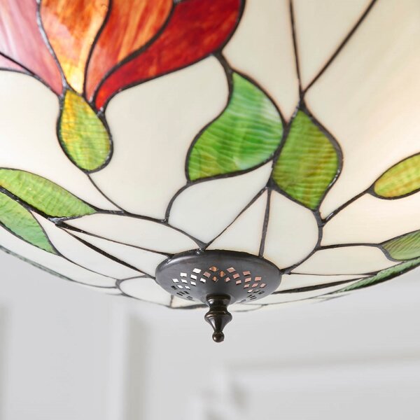 Endon 70946 - Полилей на верига Tiffany BOTANICA 3xE27/60W/230V пр. 45 cm