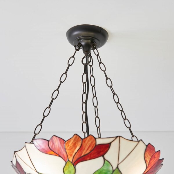 Endon 70946 - Полилей на верига Tiffany BOTANICA 3xE27/60W/230V пр. 45 cm