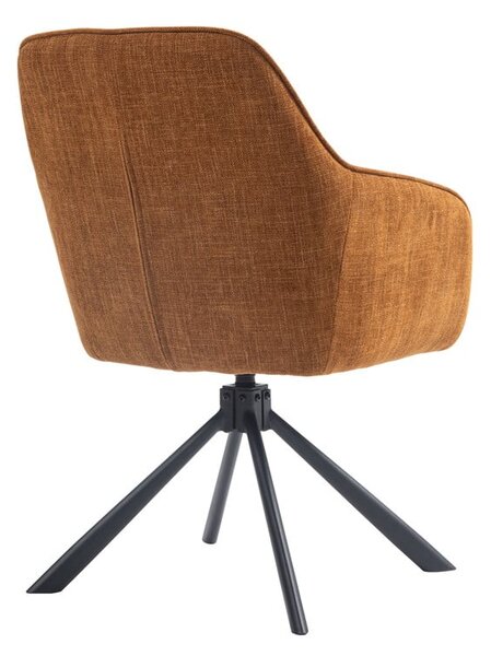 Оранжеви тапицирани трапезни столове в комплект 2 бр. Avola – Unique Furniture