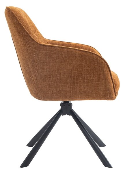 Оранжеви тапицирани трапезни столове в комплект 2 бр. Avola – Unique Furniture