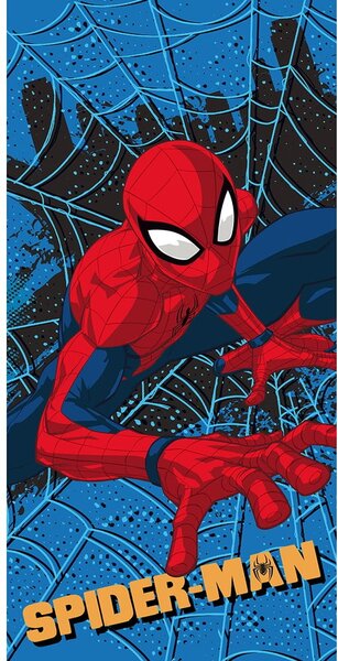 Червено-синя детска кърпа от микрофибър 70x140 cm Spider-man – Jerry Fabrics