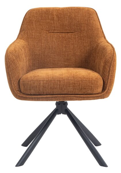 Оранжеви тапицирани трапезни столове в комплект 2 бр. Avola – Unique Furniture