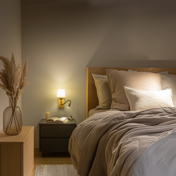 Brilagi - LED Аплик NUBILA WOOD 1xE27/25W/230V + LED/3W дъб/бял