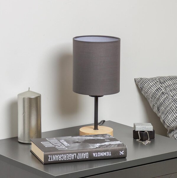 Brilagi - Настолна лампа NUBILA WOOD 1xE27/25W/230V дъб/антрацит