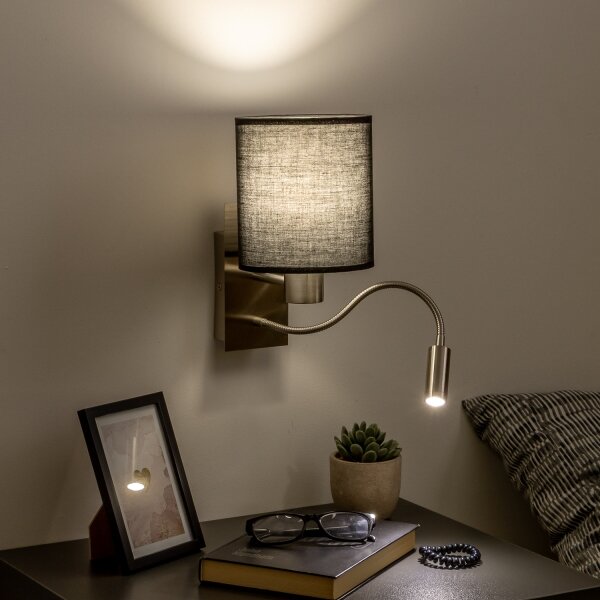 Brilagi - LED Аплик NUBILA 1xE27/25W/230V + LED/3W хром/черен