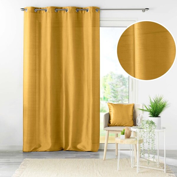Жълто перде от микросатен 140x240 cm Shana – douceur d'intérieur