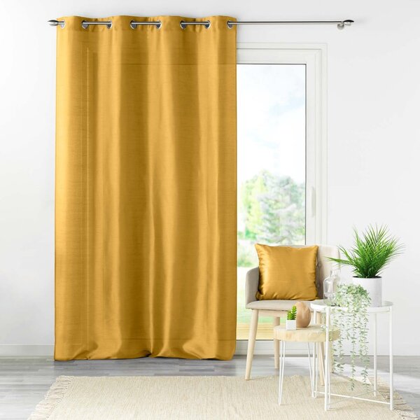 Жълто перде от микросатен 140x240 cm Shana – douceur d'intérieur