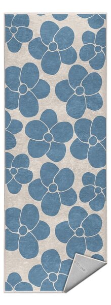 Синя пътека подходяща за пране 80x200 cm Blue Meadow – Mila Home