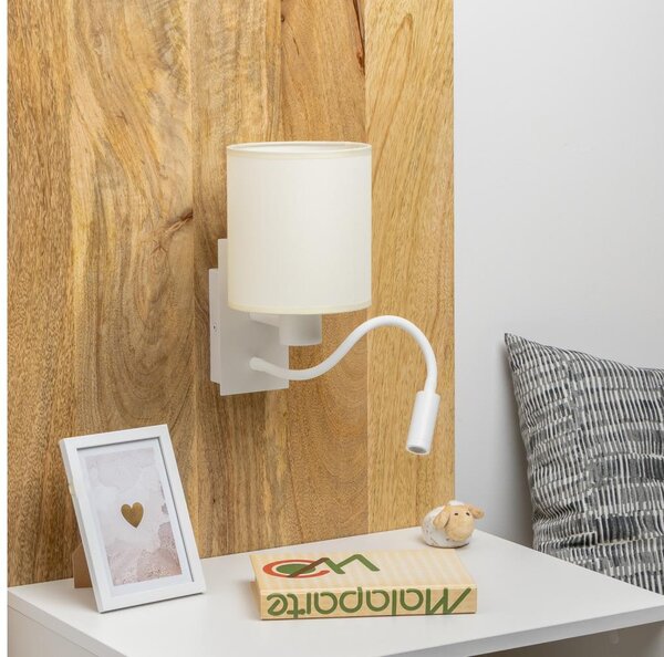 Brilagi - LED Аплик NUBILA 1xE27/25W/230V + LED/3W бял/кремав