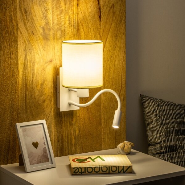 Brilagi - LED Аплик NUBILA 1xE27/25W/230V + LED/3W бял/кремав
