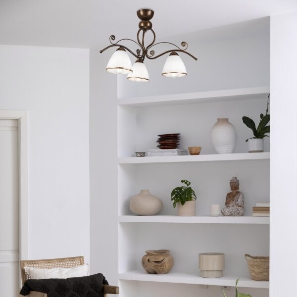 Brilagi - LED Полилей за повърхностен монтаж ANTICO 3xE27/60W/230V бронзова патина