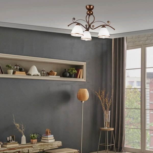 Brilagi - LED Полилей за повърхностен монтаж ANTICO 3xE27/60W/230V бронзова патина