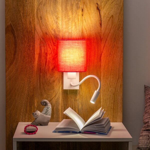 Brilagi - LED Аплик NUBILA 1xE27/25W/230V + LED/3W бял/розов