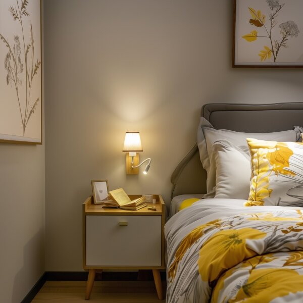 Brilagi - LED Аплик NUBILA WOOD 1xE27/25W/230V + LED/3W дъб/кафяв
