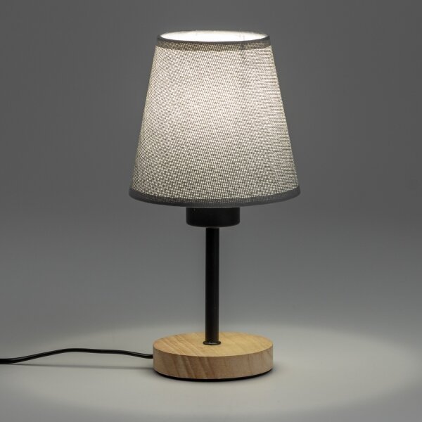 Brilagi - Настолна лампа NUBILA WOOD 1xE27/25W/230V дъб/сив