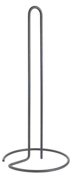 Матово черна стоманена стойка за кухненска хартия ø 14 cm Lava – Metaltex