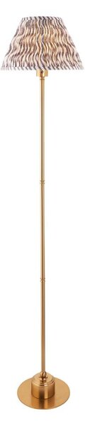 Endon 114785 - LED, димируема, зареждаема подова лампа BURLEY LED/1,5W/5V месинг/сив