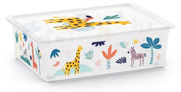 Бяла пластмасова детска кутия за съхранение 55x39x16 cm C Box Style – KIS