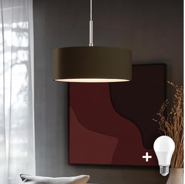 Eglo - LED висяща лампа на кабел TUNJA 1xE27/60W/230V кафява