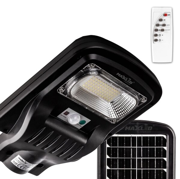 LED Соларна улична лампа със сензор LED/60W/6V 6500K IP65 + дистанционно управление