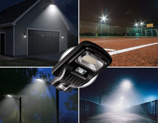 LED Соларна улична лампа със сензор LED/60W/6V 6500K IP65 + дистанционно управление