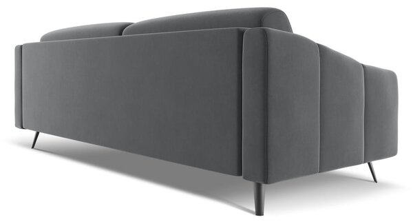 Сив кадифен диван 238 cm Nalu – Makamii
