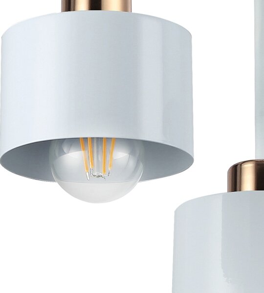 Висящ полилей 3xE27/35W/230V Ø 30 см бял/златист