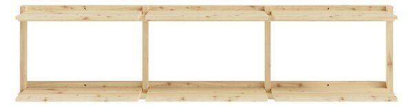 Стенна библиотека от масивен бор в естествен цвят 192x47,5 cm Groove – Karup Design