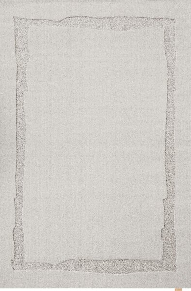 Светлосив вълнен килим 133x190 cm Morphic Rocca – Agnella