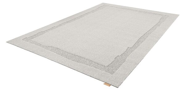 Светлосив вълнен килим 133x190 cm Morphic Rocca – Agnella