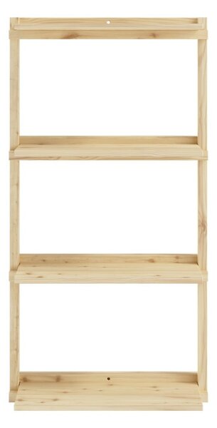 Стенна библиотека от масивен бор в естествен цвят 66x127 cm Groove – Karup Design
