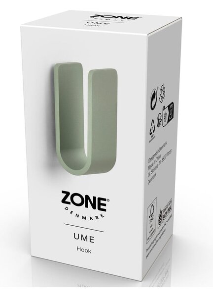 Сиво-зелена стенна метална кука Ume – Zone