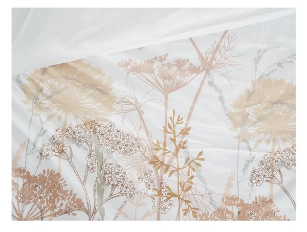 Бяло-теракотено единично крепирано спално бельо 140x200 cm Caraway – B.E.S
