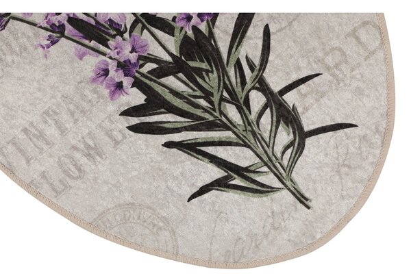 Лилави-бежови килими за баня в комплект от 3 бр. 60x100 cm Lavender – Foutastic
