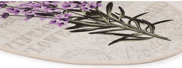 Лилави-бежови килими за баня в комплект от 3 бр. 60x100 cm Lavender – Foutastic