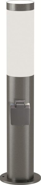 Brilagi - Външна лампа ELIA с контакт, 1xE27/20W/230V, IP44, 50 см, хром