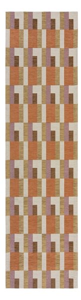 Оранжево-естествена пътека 60x230 cm Riley Block Geo – Flair Rugs