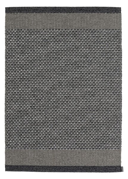 Антрацитен килим за открито и закрито 60x85 cm Edit Charcoal – Pappelina