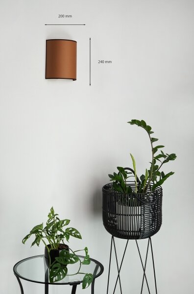 Brilagi - Стенно осветително SEMI 1xE27/15W/230V, Ø 20 см, кафяво