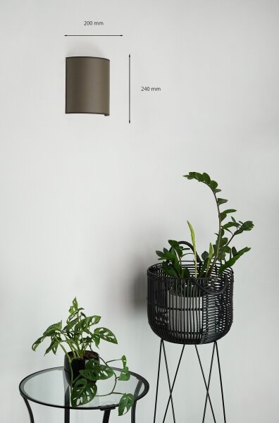 Brilagi - Стенно осветително SEMI 1xE27/15W/230V, Ø 20 см, кафяво