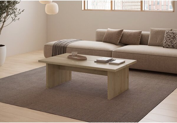 Масичка за кафе с дъбов плот в естествен цвят 70x120 cm Loana – Marckeric