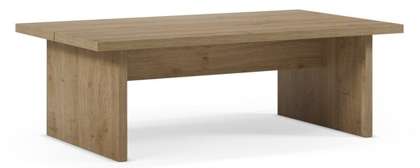 Масичка за кафе с дъбов плот в естествен цвят 70x120 cm Loana – Marckeric