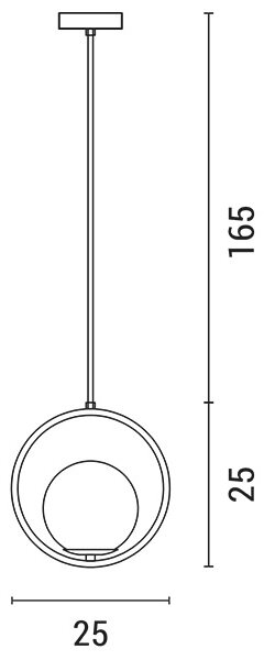 Пендел ORBA 1xE27/15W/230V месинг