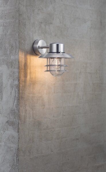 Nordlux - Екстериорен аплик BLOKHUS 1xE27/60W/230V IP54 сребрист