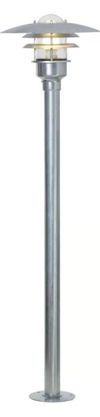 Nordlux - Екстериорна лампа LONSTRUP 1xE27/60W/230V IP44 матов хром 116 см