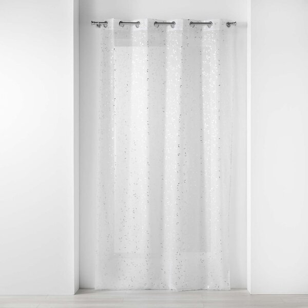 Бяло-сребриста завеса от воал 140x240 cm Floressia – douceur d'intérieur