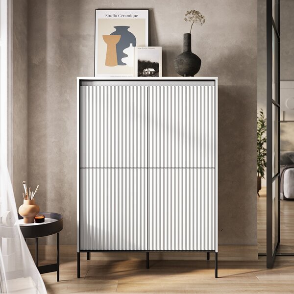 TREND TR-03 - Висок шкаф /с осветление/ - бяло